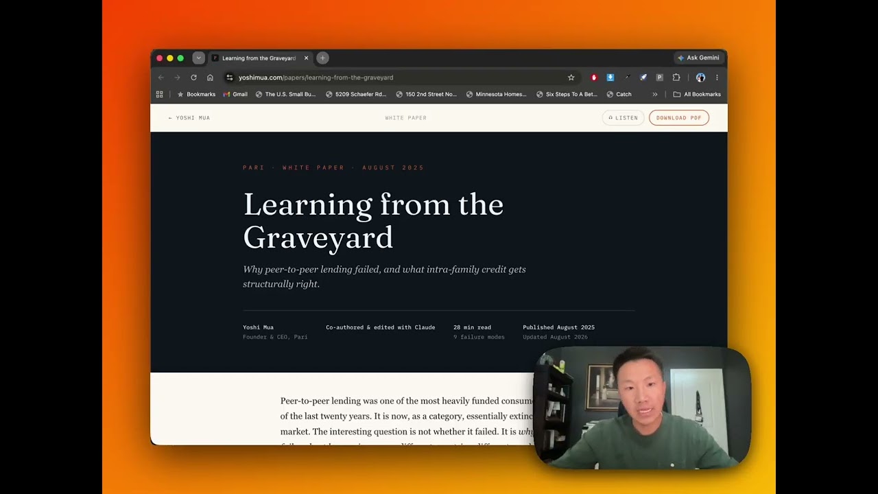 Yoshi Mua on camera, introducing Learning from the Graveyard